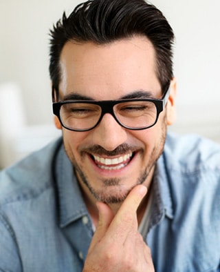 Funny mature man with beautiful smile