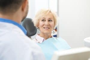 Woman at the dental implant dentist in Spring Valley, CA